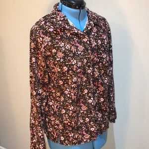 Demin & Co. Corduroy Flower Longsleeve